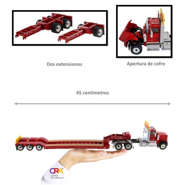 1:50 Tráiler International ® HX520 + Cama Baja XL Specialized Trailers®120 - Imagen 9