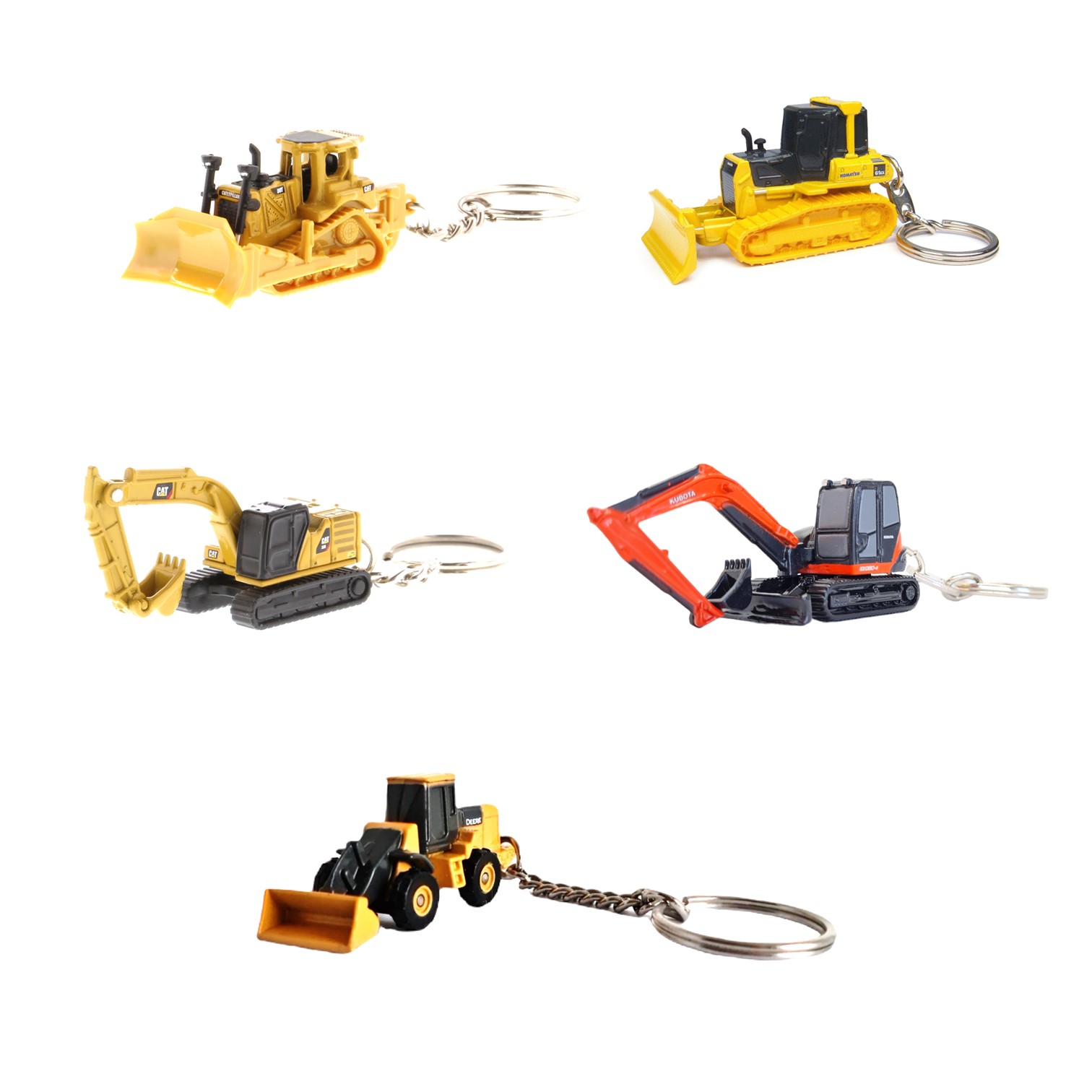 1/160 Scale Diecast Construction Vehicle Lot – CAT Concrete Mixer, Excavator & Loader